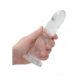 REALROCK Non Realistic dildo 17,5 cm - transparentní