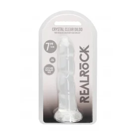 REALROCK Non Realistic dildo 17,5 cm - transparentní