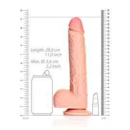 REALROCK Straight Realistic XXL Dildo s varlaty 28 cm