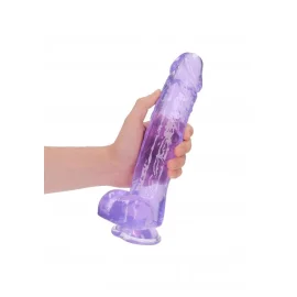 Realrock gelové dildo s přísavkou 28 cm fialové