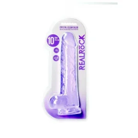 Realrock gelové dildo s přísavkou 28 cm fialové