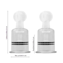 BOOM LuvPump vakuové přísavky na klitoris/bradavky průměr 4 cm -  2 ks