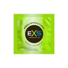 EXS Ribbed and Dotted Kondomy 12 ks