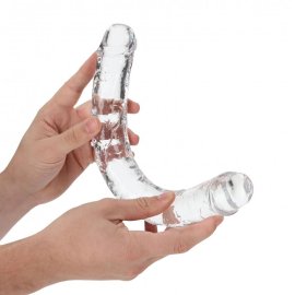 Realrock Oboustranné dildo 34 cm - transparentní