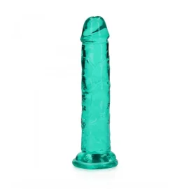 Realrock Realistické dildo s přísavkou 15,5 cm - tyrkysové