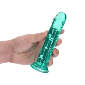 Realrock Realistické dildo s přísavkou 15,5 cm - tyrkysové