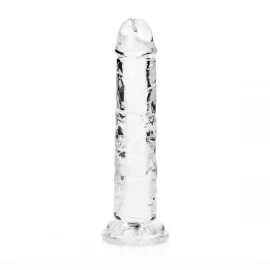 Realrock Realistické dildo s přísavkou 15,5 cm - transparentní
