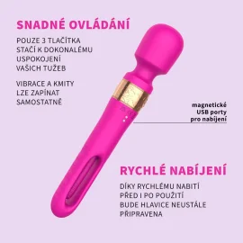 BASIC X Ellie masážní hlavice růžová