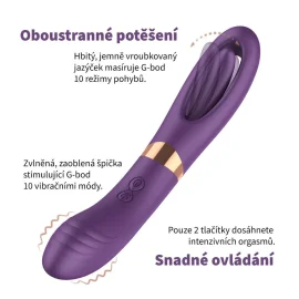 BASIC X Lisa oboustranný vibrátor fialový