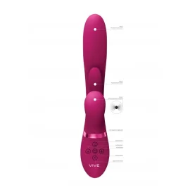 VIVE Kura G-Spot Vibrátor se stimulací klitorisu - růžový