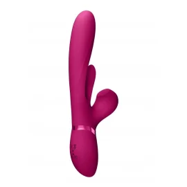 VIVE Kura G-Spot Vibrátor se stimulací klitorisu - růžový
