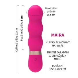 Maira dobíjecí minivibrátor růžový