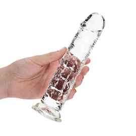 Realrock Realistické dildo s přísavkou 22 cm - transparentní