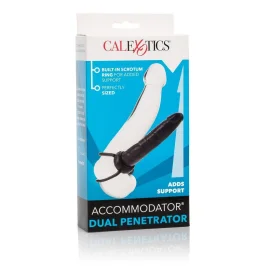 Accommodator Anální Dildo černé - stimulace vaginální i anální najednou