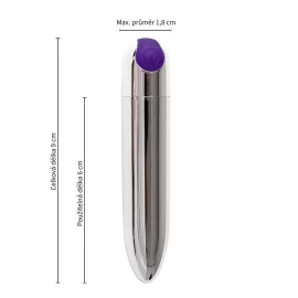 BASIC X Gina minivibrátor stříbrný