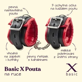 BASIC X pouta na ruce červená