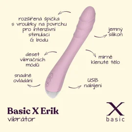 BASIC X  Erik vibrátor růžový