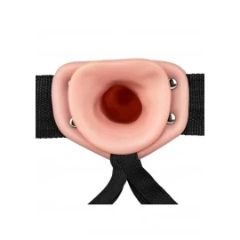 Realrock Vibrating Hollow Strap-on dutý připínací penis 21 cm - tělový