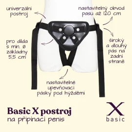 BASIC X postroj na připínací penis černý