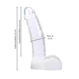 Ding Dong dildo gelové transparentní