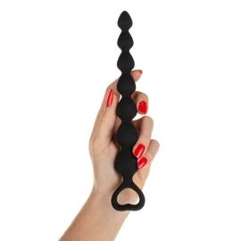 BASIC X Anální korále  vel. M černé
