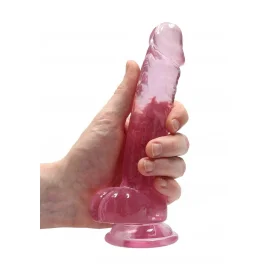 Realrock gelové dildo s přísavkou 19 cm růžové