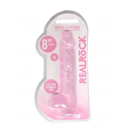 Realrock gelové dildo s přísavkou 21,5 cm růžové