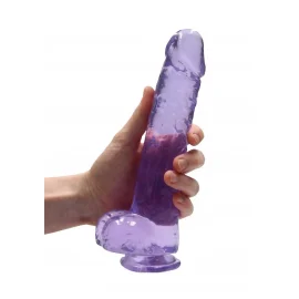 Realrock gelové dildo s přísavkou 24 cm fialové