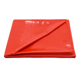 BASIC X Lakované ložní prádlo - PVC prostěradlo červené