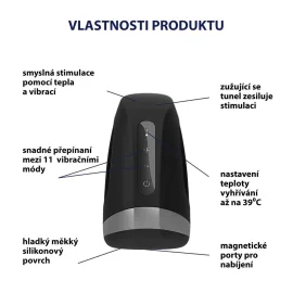 Satisfyer Men Heat vibrační masturbátor