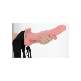 Realrock Hollow Strap-on dutý připínací penis s varlaty 23 cm - tělový