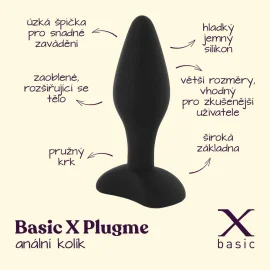 BASIC X PlugMe - silikonový anální kolík L