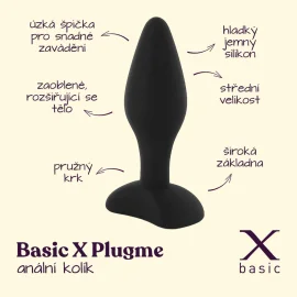 BASIC X PlugMe - silikonový anální kolík M
