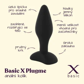 BASIC X PlugMe - silikonový anální kolík S