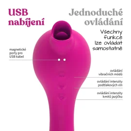 Romant Tern podtlakový stimulátor klitorisu 3v1 růžový