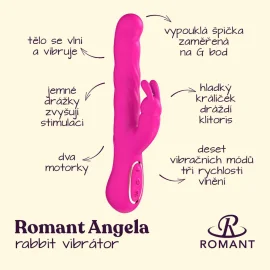 Romant Angela rabbit vibrátor růžový