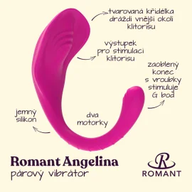 Romant Angelina párový vibrátor růžový