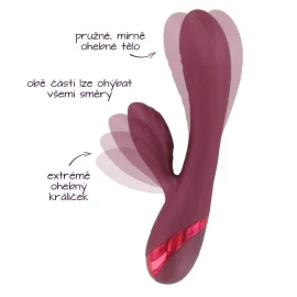 BASIC X Hayden rabbit vibrátor červený