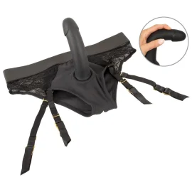 Strap-on set kalhotky a dildo - černý