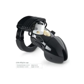 Mystim Pubic Enemy No 1 klec na penis s elektrostimulací - Black Edition