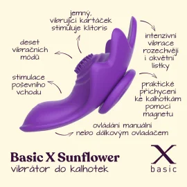 BASIC X Sunflower  vibrátor do kalhotek