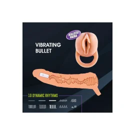 NMC Extendor 2v1 vibrační návlek na penis a masturbátor 23 cm