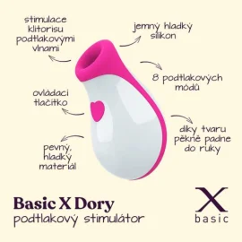 BASIC X Dory podtlakový stimulátor klitorisu růžový