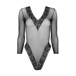 Kotek Síťované body s krajkou FB005 - černé