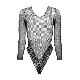 Kotek Síťované body s krajkou FB005 - černé