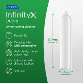 Pasante kondomy Infinity X Delay 12 ks