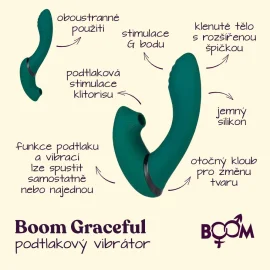 BOOM GRACEFUL kloubový podtlakový vibrátor