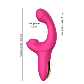 BASIC X Stunner vibrátor na G-bod a klitoris růžový
