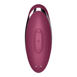 Satisfyer Tap & Climax 2 stimulátor klitorisu - vínový