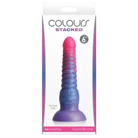 Colours Stacked dildo 16 cm - růžová/modrá